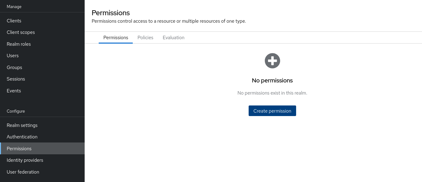 Fine grain permissions tab