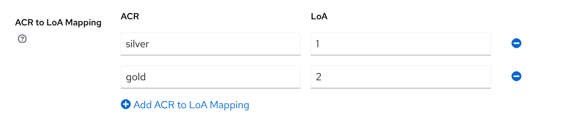 ACR to LoA mapping